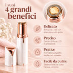 Depilatore Viso e Corpo di Precisione – Rasoio Elettrico Compatto